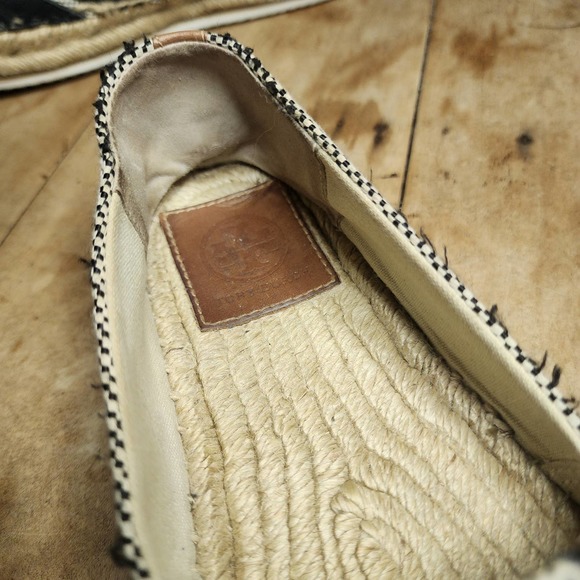 TORY BURCH sz 8.5 Lonnie Espadrille Navy Blue fixable damage - Picture 8 of 9